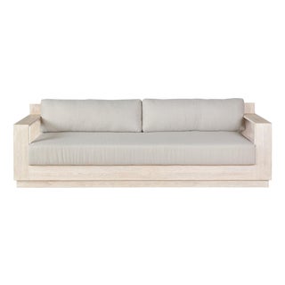 Imperial Grove Outdoor Solid Teak Wood, Natural Look Sofa - 84" For Sale