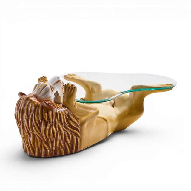 Sergio Bustamante Style SerMel Mid Century Tonalá Papier-Mâché Lion Coffee Table For Sale In Chicago - Image 6 of 9