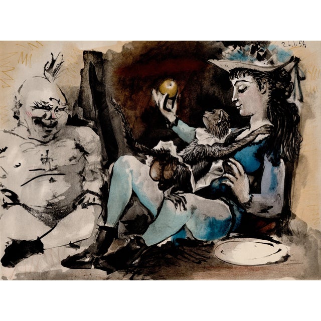 Pablo Picasso, Woman with Monkey, Lithograph, 1954 For Sale - Image 8 of 8