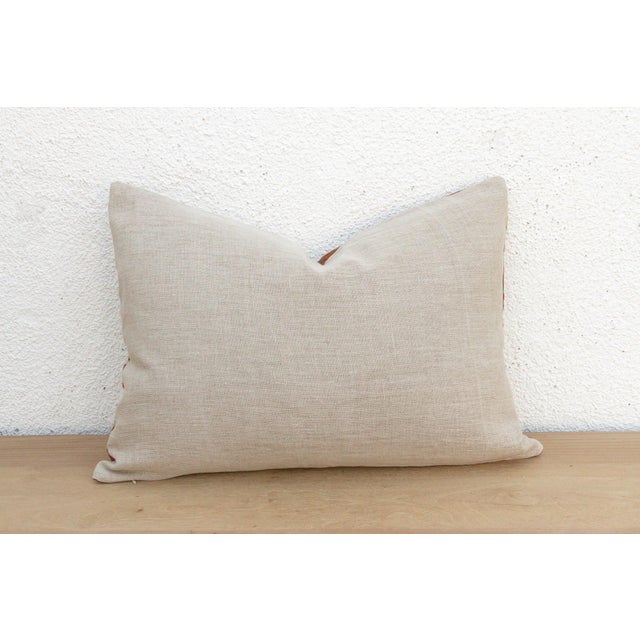 19th Century Colorful Mosaic, Antique Phulkari Lumbar Pillow Cover For Sale - Image 5 of 6