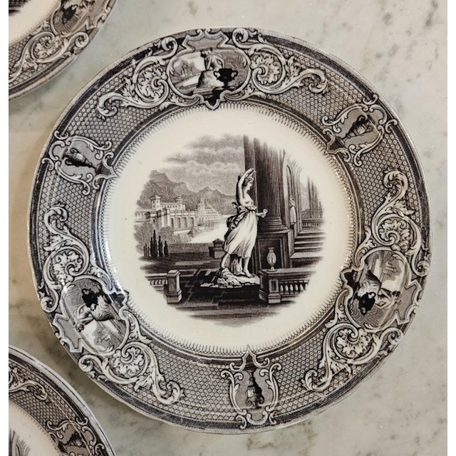 Mid 19th Century Mid 19th Century 4 J Clemenston English Ironstone Dinner Plates For Sale - Image 5 of 15