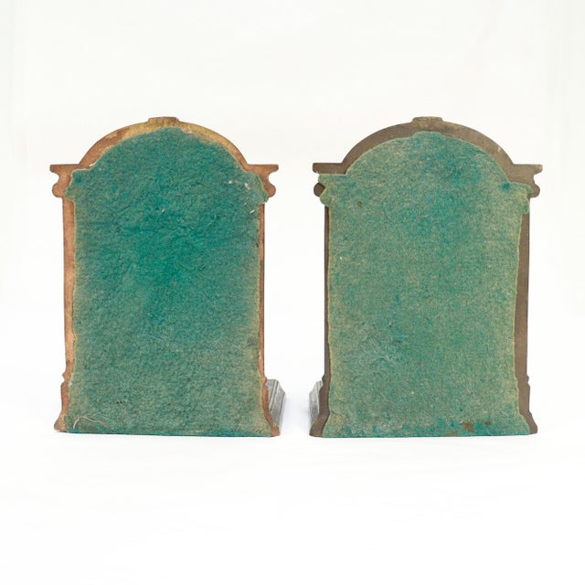 Vintage Bronze George Washington & Mount Vernon Bookends by f.r. Woodward For Sale - Image 4 of 9