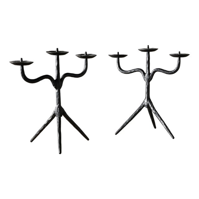 Candlesticks by Jean Touret for Artisans de Lozère, 1950s, Set of 2 For Sale
