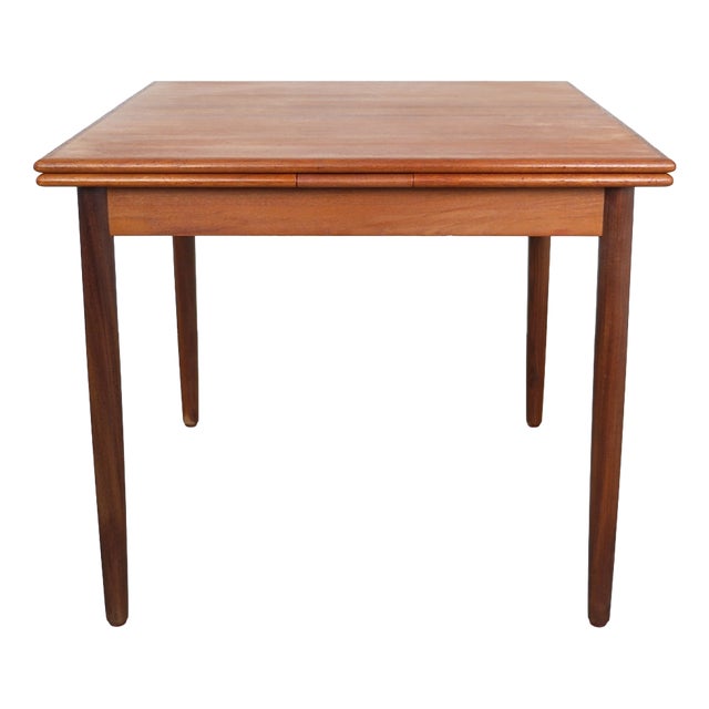Square Extendable Teak Table by N & R Mobler, Denmark, 1960s For Sale