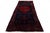 Tribal Vintage Shiraz Hand-Knotted Wool Runner Rug - Deep Crimson & Indigo Tribal Medallion For Sale - Image 3 of 9