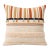 Rust & Indigo Textured Stripe Embroidered Cushion Cover For Sale