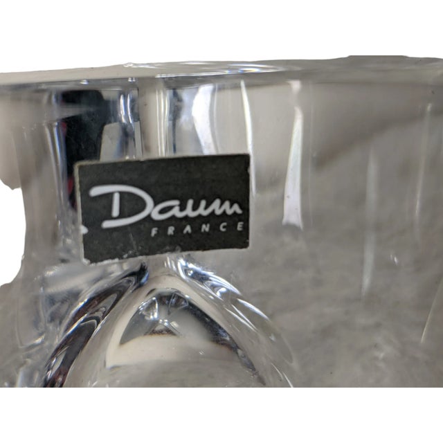 Mid 20th Century Vintage Modernist Daum France Crystal Decorative Object For Sale - Image 5 of 12