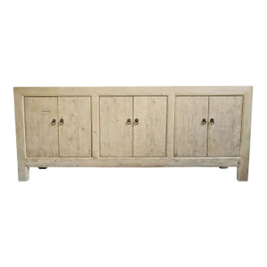 Raw Pine Six Door Sideboard Credenza