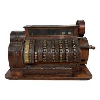 Antique Art Nouveau Mechanical Cash Register from National Cash Register Company, 1929 For Sale