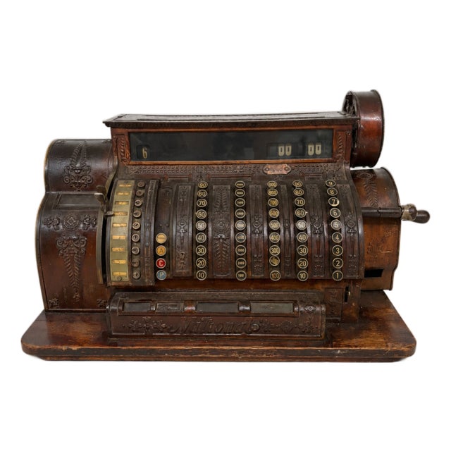 Antique Art Nouveau Mechanical Cash Register from National Cash Register Company, 1929 For Sale