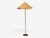 V. Soini Oy, Rare Floor Lamp, Brass, Leather, Rattan, Finland, 1950s For Sale - Image 12 of 13