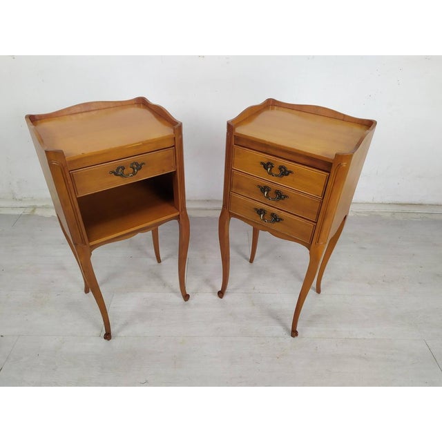 Louis XV Nightstands, 1970s, Set of 2 For Sale - Image 4 of 18