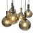 Vintage Cascade Hanging Pendant in Smoked Glass, 1960s For Sale