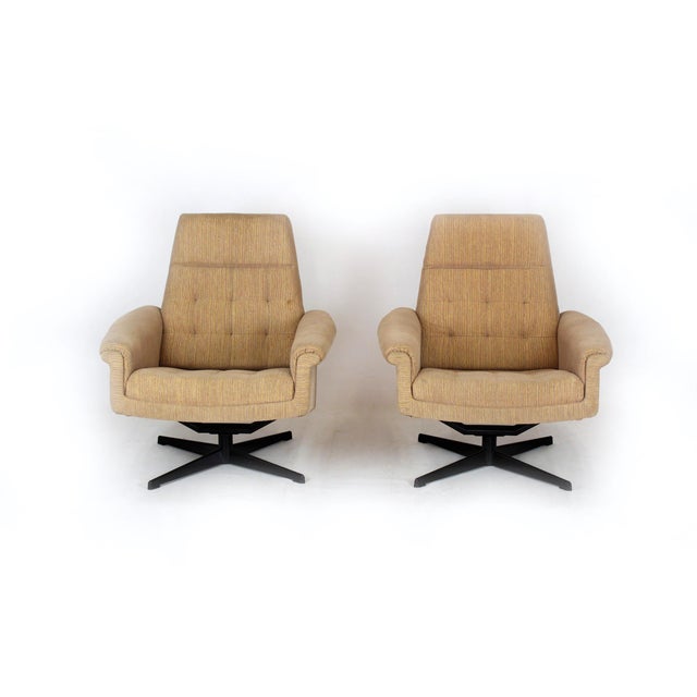 Beige Vintage Space Age Czechoslovak Lounge Chairs, 1970s, Set of 4 For Sale - Image 8 of 18