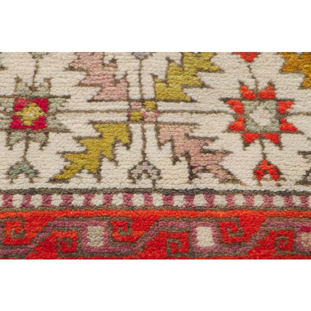 Textile Vintage Turkish Oushak Rug with Modern Style - 06'01 x 07'10 For Sale - Image 7 of 10