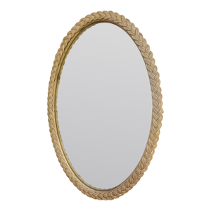 Italian Oval Rope-Wrapped Mirror, 1970s