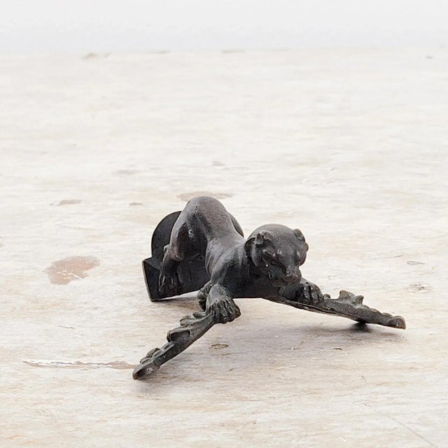 A curious Empire French bronze lion mount, 19th century.