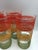 Fantastic 60s striped bar glasses in excellent condition. They measure 6” H and 2 3/4” W.