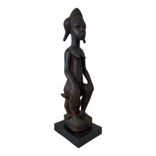 Old African Maternity Sculpture of the Yoruba Queen Moremi Ajasoro 24.5" H For Sale
