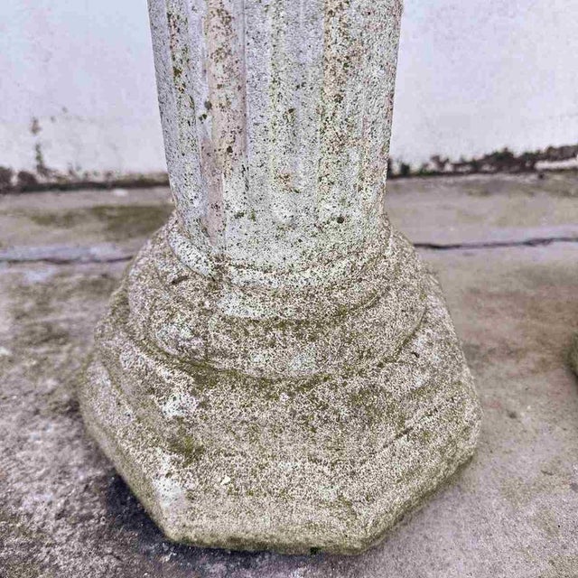 Classic Twin Stone Columns for Roman Style Entrances or Gardens, Set of 2 For Sale - Image 3 of 6