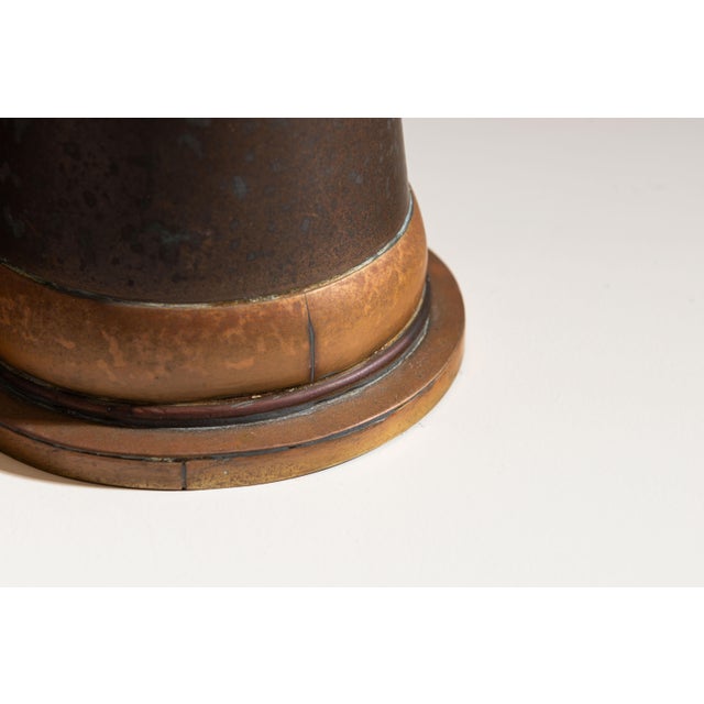 Scandinavian Tapered Copper and Brass Table Lamp, 1960s For Sale - Image 14 of 15