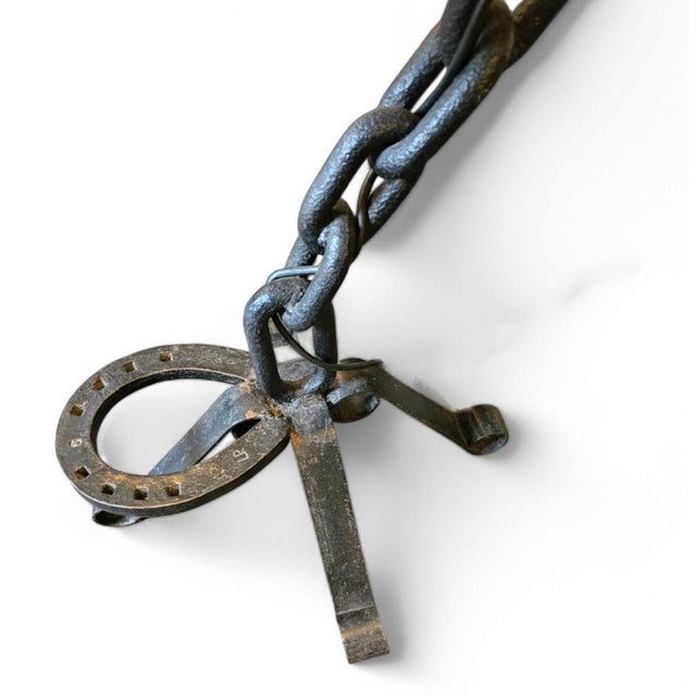 Vintage Dutch Brutalist Chain Floor Lamp, 1970s For Sale - Image 5 of 8