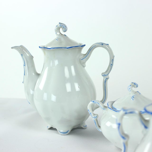 Ceramic Tea / Coffee Porcelain Set by Pirkenhammer Brezova, 1950s, Set of 13 For Sale - Image 7 of 15