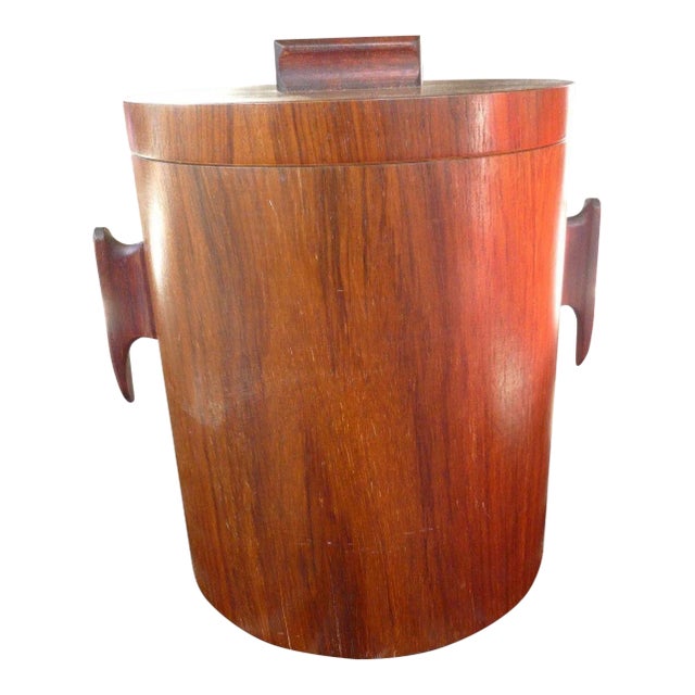 1960s Vintage Mid-Century Modern Rosewood Ice Bucket For Sale
