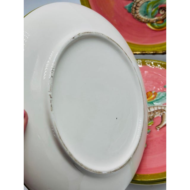 Coastal Vintage Seahorse Plates, Set of Four For Sale - Image 3 of 5