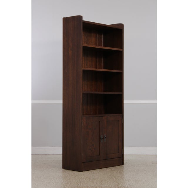 Age: C.2004 Details: Finish no31 Adjustable Shelves High Quality Construction Nice Inlay Work Throughout Arts & Crafts Oak...