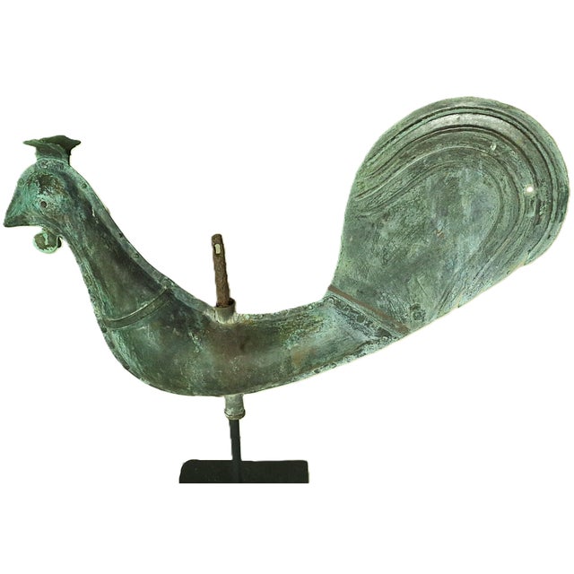 Mid 19th Century Mid 19th Century French Copper Folk Art Weather Vane For Sale - Image 5 of 8