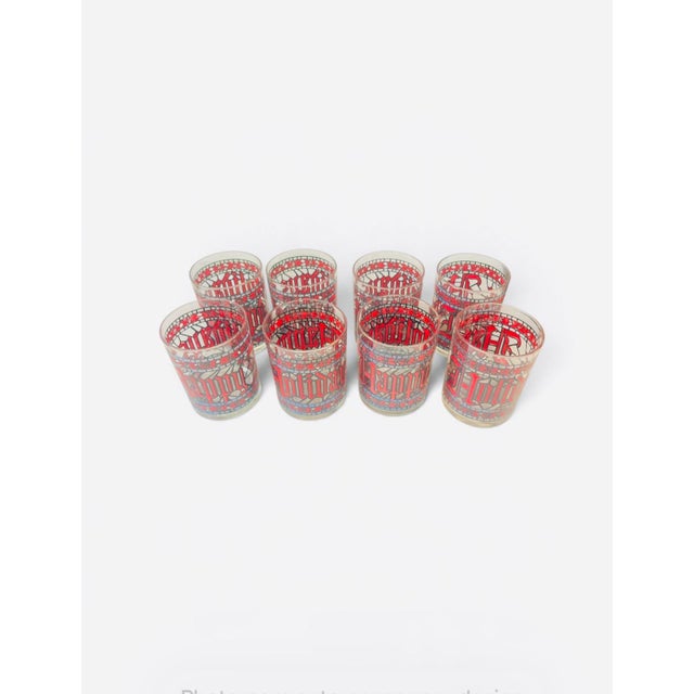 Elevate your holiday bar cart with this striking set of 8 vintage double old-fashioned glasses produced by the renowned...