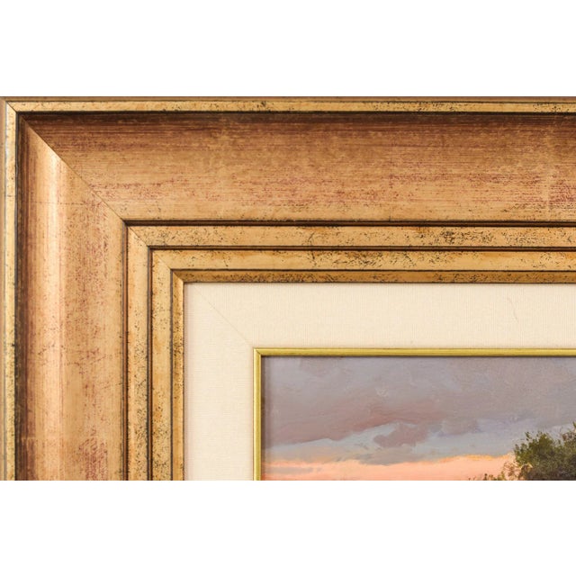 Gold Joan Colomer Valls, Landscape with Workers, Late 20th-Century, Oil on Canvas, Framed For Sale - Image 8 of 10