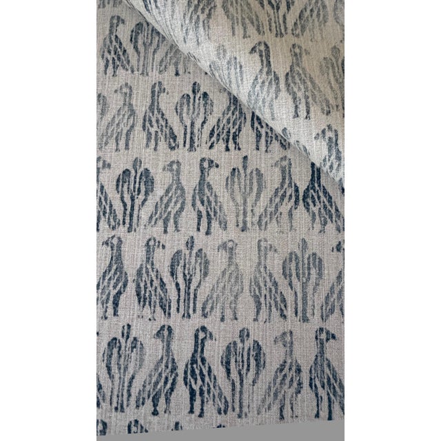 Rose Tarlow Melrose House 8 Yards Paloma Bay Blue/Natural Hemp Fabric For Sale - Image 4 of 8