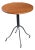 Industrial Cast Iron Round Cherry Side Accent Table Pedestal Plant Stand 29" For Sale