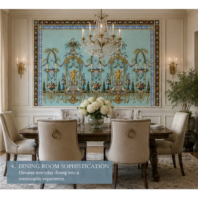 Atelier Aria Lumae Palais De Versailles Arabesque Neoclassical Complete Four Piece Salon Panel Ensemble For Sale - Image 18 of 18