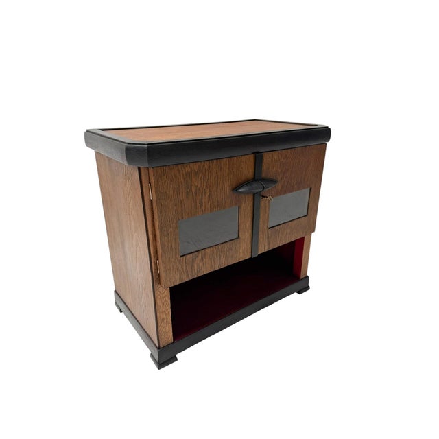 Magnificent and ultra rare Art Deco Amsterdamse School cabinet. Design by Architect E.G.C. Schubad. Striking Dutch design...