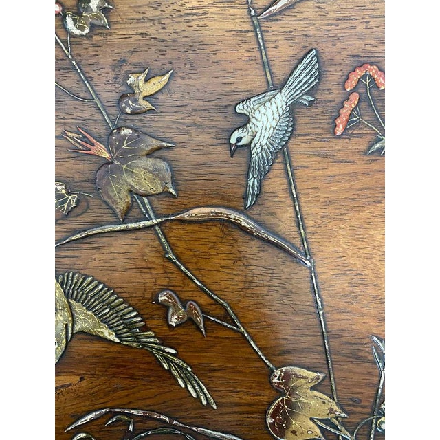 Antique Japanese Inspired Lacquered Side Table by Bailly Théroux For Sale - Image 13 of 18