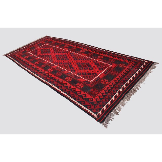 Vintage Handwoven Afghan Kilim Rug, 1980s For Sale - Image 4 of 14