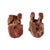 Foo Dogs in Red Wood, Set of 2 For Sale In Miami - Image 6 of 8