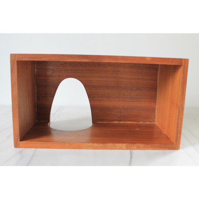 Wood Vintage Handmade Wood Tissue Box Cover For Sale - Image 7 of 10