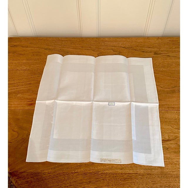 Vintage Large Irish Linen Napkins, Set of 8 Never Used For Sale - Image 9 of 11