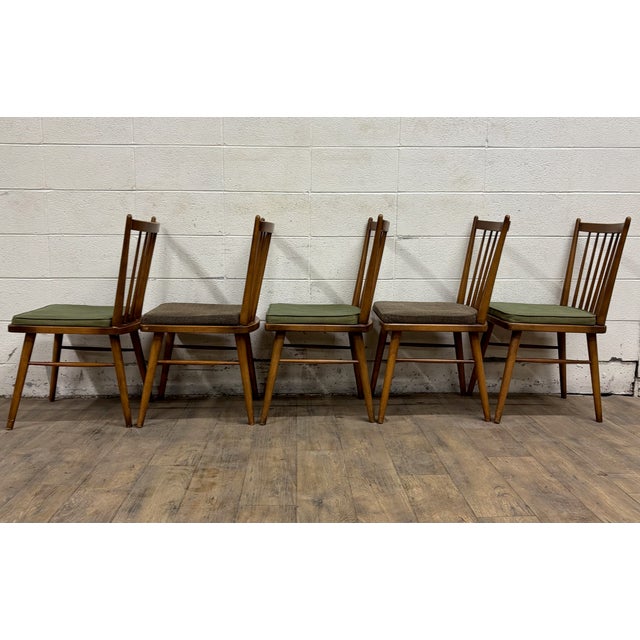 Vintage Mid Century Modern MCM Conant Ball Style Dining Side Chairs - Set of 5 For Sale - Image 9 of 13