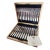 1880's Mother of Pearl Fruit Knife and Fork Set - 24pcs with Wooden Box For Sale