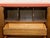 Mid-Century Modern Vintage Red Armoire With Ornate Gold Hardware For Sale - Image 3 of 12