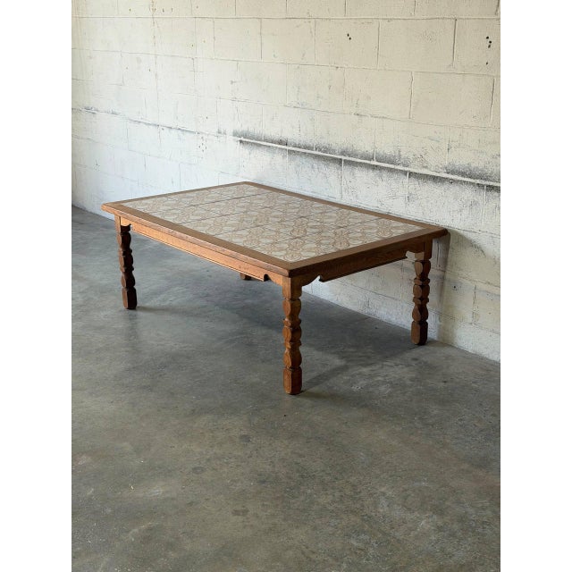 Mid-Century Modern Oak Tiles Coffee Table Danish Mid-Century Modern 1960s For Sale - Image 3 of 11