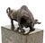 Metal Art Deco Style Brown Patinated Bronze Bull Sculpture For Sale - Image 7 of 8
