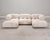 A rare monumental five-piece "Camaleonda" boucle modular sectional sofa, designed by Mario Bellini and made by B&B Italia...