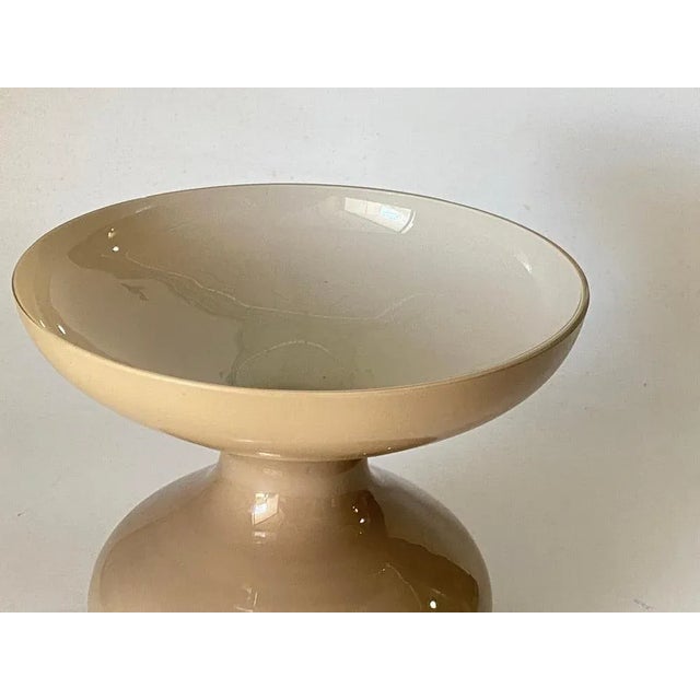 Glass Handmade Opaline Vase in Brown, Italy, 1970 For Sale - Image 7 of 8