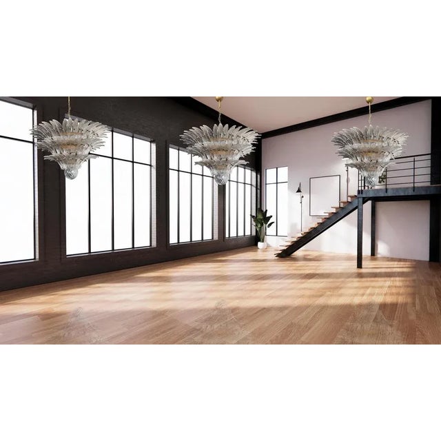 Italian Murano Glass Chandelier For Sale - Image 3 of 11